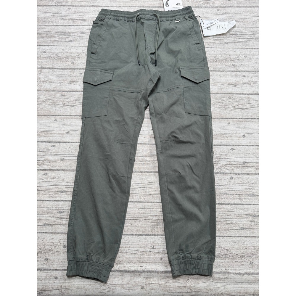 NEW Projek Raw Cargo Joggers Men's M Olive Green Bungeeflex Stretch Utility